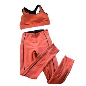 Orange ZYIA Active Leggings & Bra Set Matching Size M MEDIUM